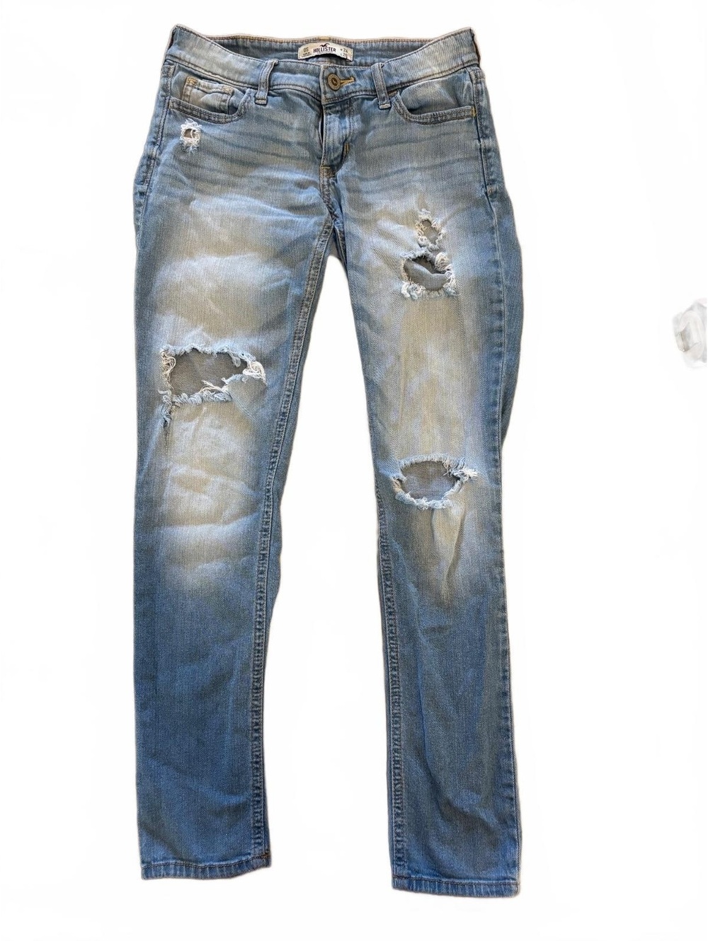 American Vintage Hollister Low Rise Distressed Skinny Jeans W24 Y2K